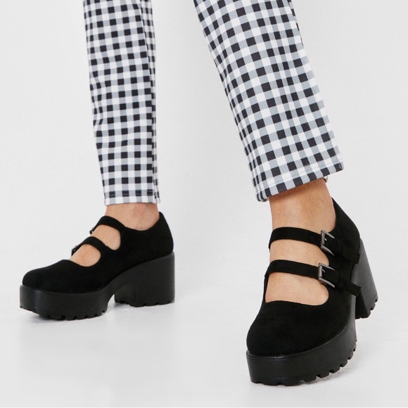 Nasty Gal Shoes - Nasty Gal Faux Suede Strappy Mary Janes